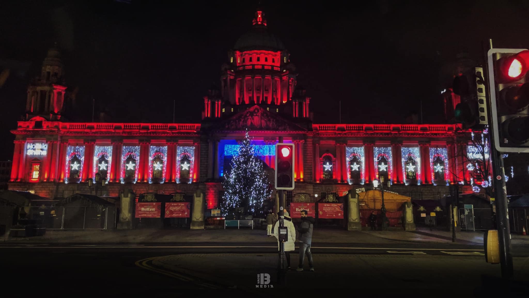 Belfast city hall at christmas